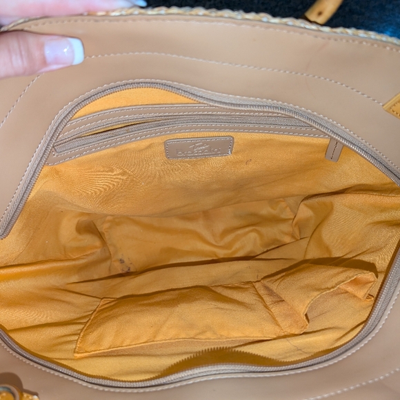 BRACCIALINI TUA HOME SWEET HOME TOTE VORREI VIVERE IN SUMFLOWERS BAMBOO HANDLES - Picture 4 of 4